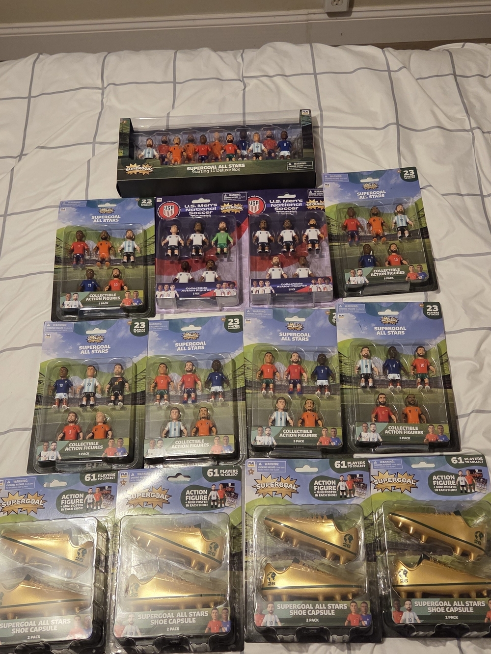 Supergoal FIFA All Stars Soccer Action Figure Set - Messi, Depay,  Leao, Silva